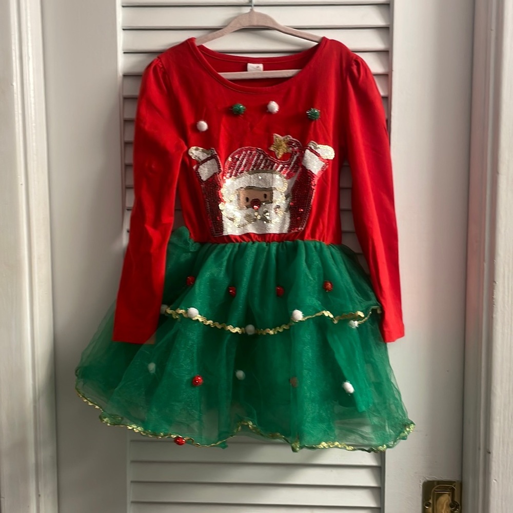 Sunny Fashion Adorable LIKE NEW CHRISTMAS TUTU Dress, Size 5.Worn Once